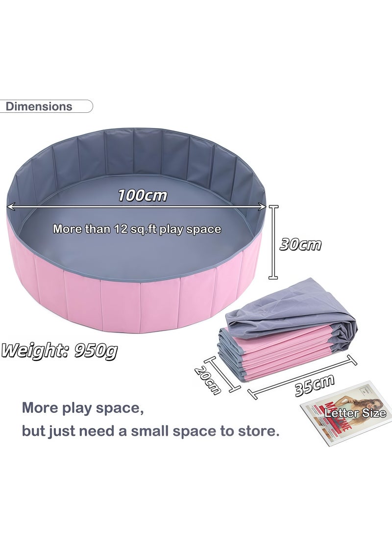 EzzySo Baby Toy Ball Pit,Children's Toy Ball Pit with Storage Bag,Round Kids' Ball Pit,Double Oxford Cloth Ball Pit,Indoor and Outdoor Game Kids Play Ball Pool,Folding Portable Ball Pool,Sandbox Pool,sand pool home folding fence,indoor play sand digging toolBaby Ball Pool,Swimming Pool,Portable Bathtub,Pet Dog Bath Pool,for Outdoor Indoor,for Baby/Toddlers (Balls Not Included) - Image 2